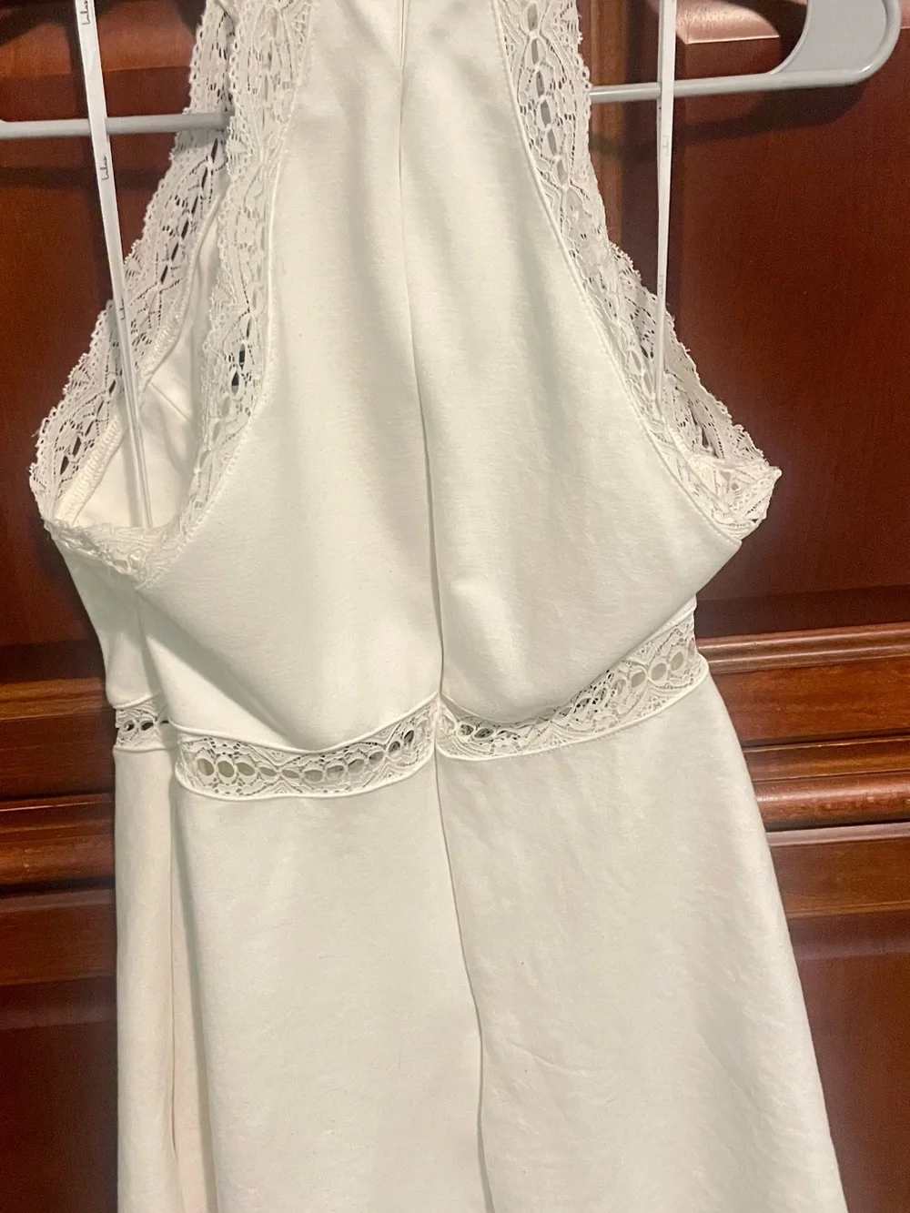 Lulu's White Halter Lace Fit & Flare Girls' Dress